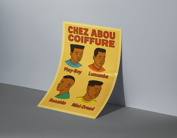Image front Affiche Murale-Chez Abou coiffure