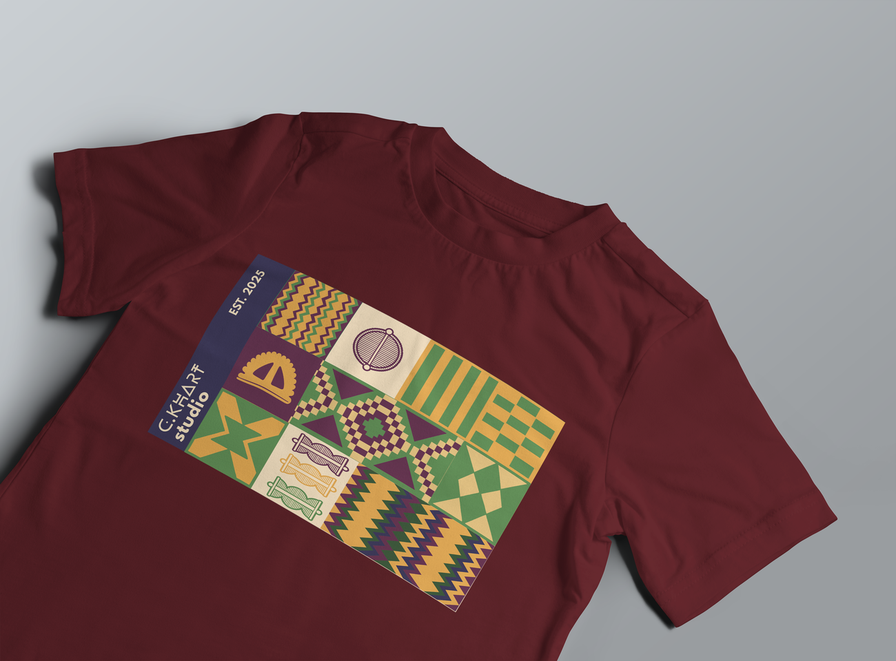 Image front T-shirt, kente 02