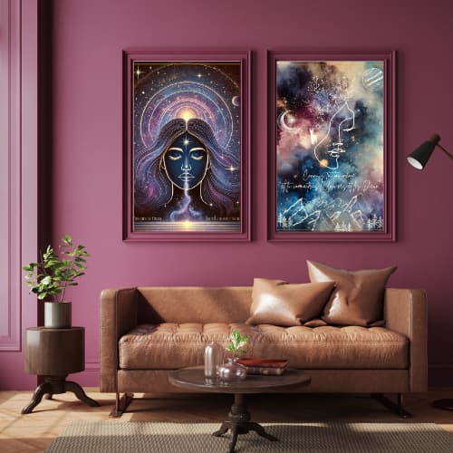 Image back Affiche spirituelle mystique – "J’inspire le Divin partout autour de moi" | Éveil et connexion