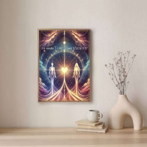Image back Affiche spirituelle – "La seule Voie, c’est l’Amour" | Union & Énergie sacrée