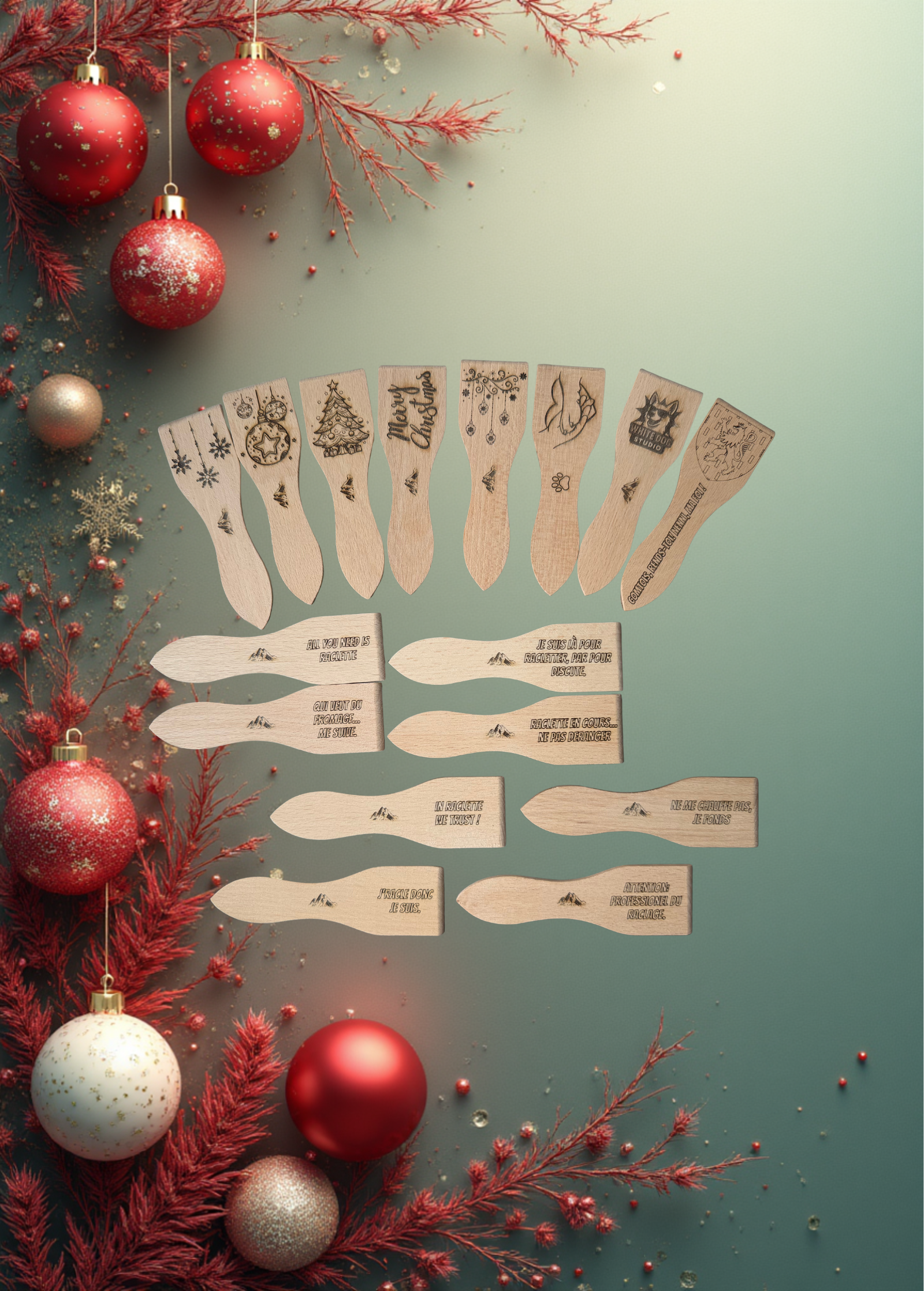 Image front Spatule raclette personnalisable