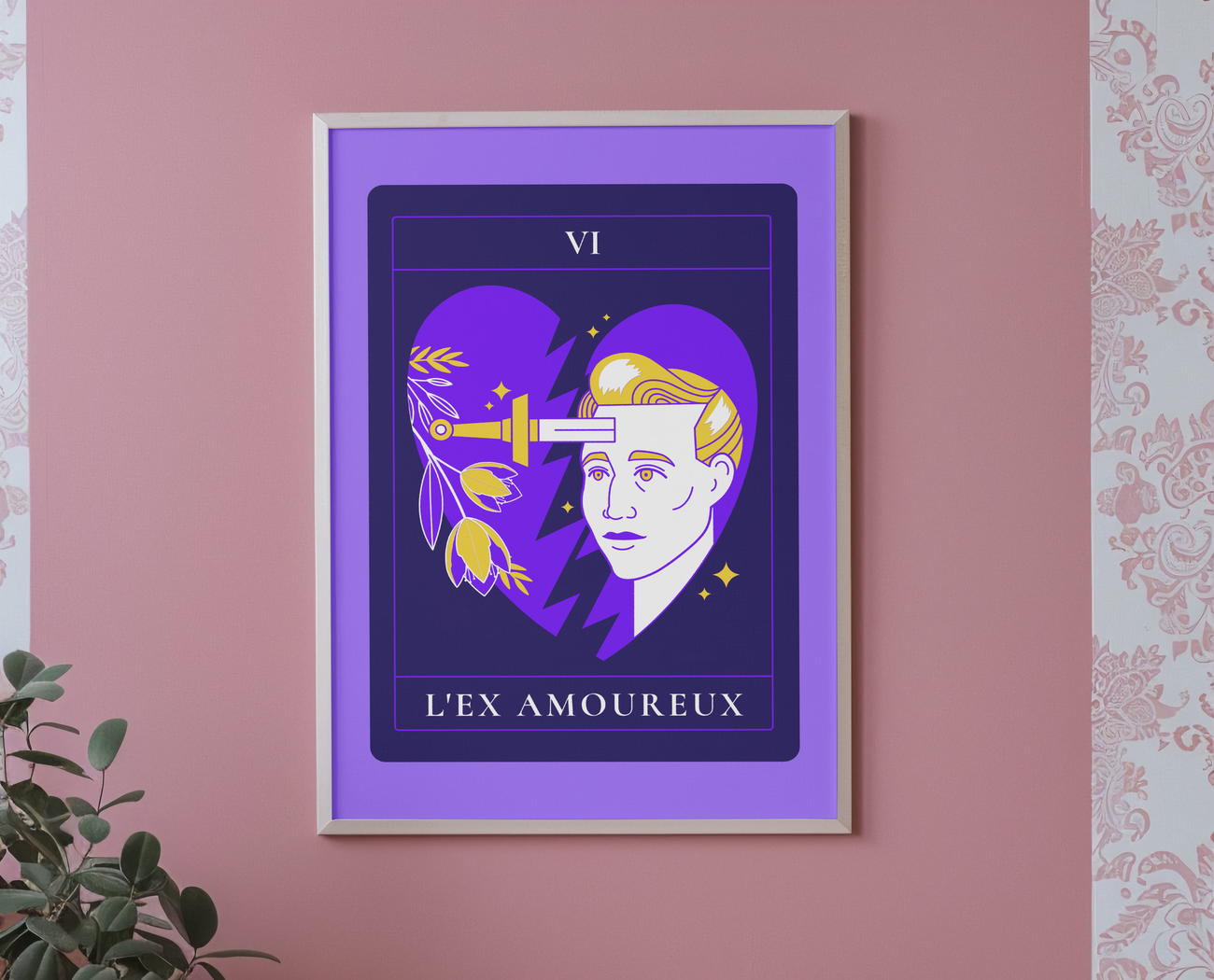 Image front Poster collection le tarot moderne - Impression carte de tarot L'ex amoureux