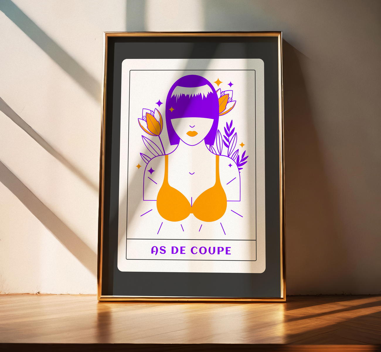 Image front Poster collection le tarot moderne - Impression carte de tarot L'As de coupe