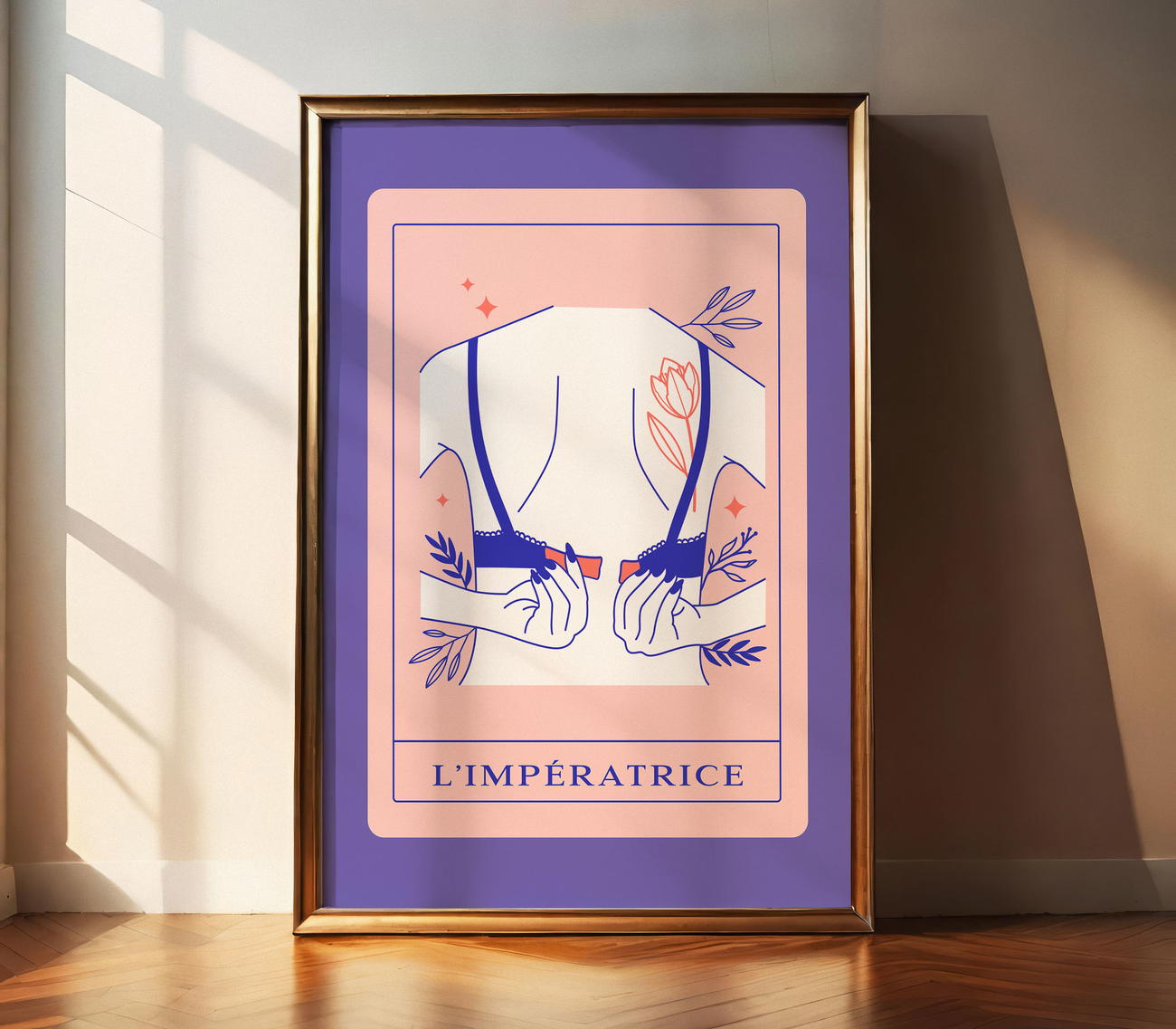 Image front L'Impératrice Épanouie - Carte de tarot moderne L'Impératrice – Impression poster