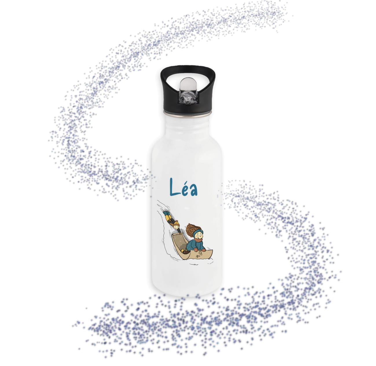 Image front Gourde inox luge personnalisable
