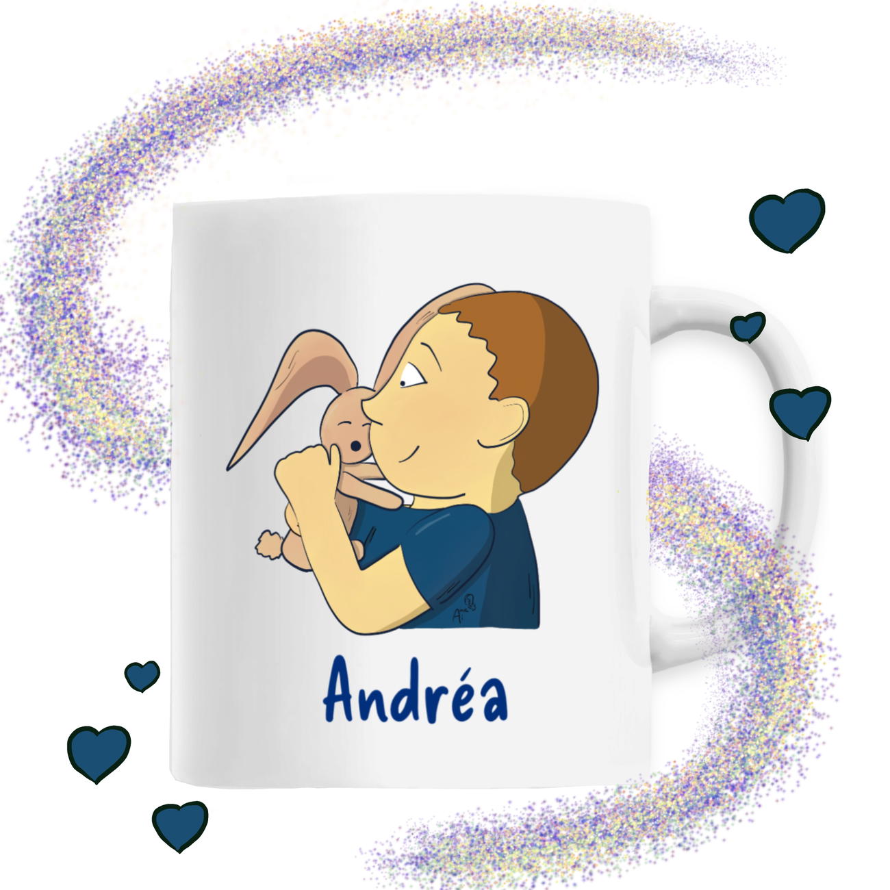 Image front Tasse câlin à doudou personnalisable 