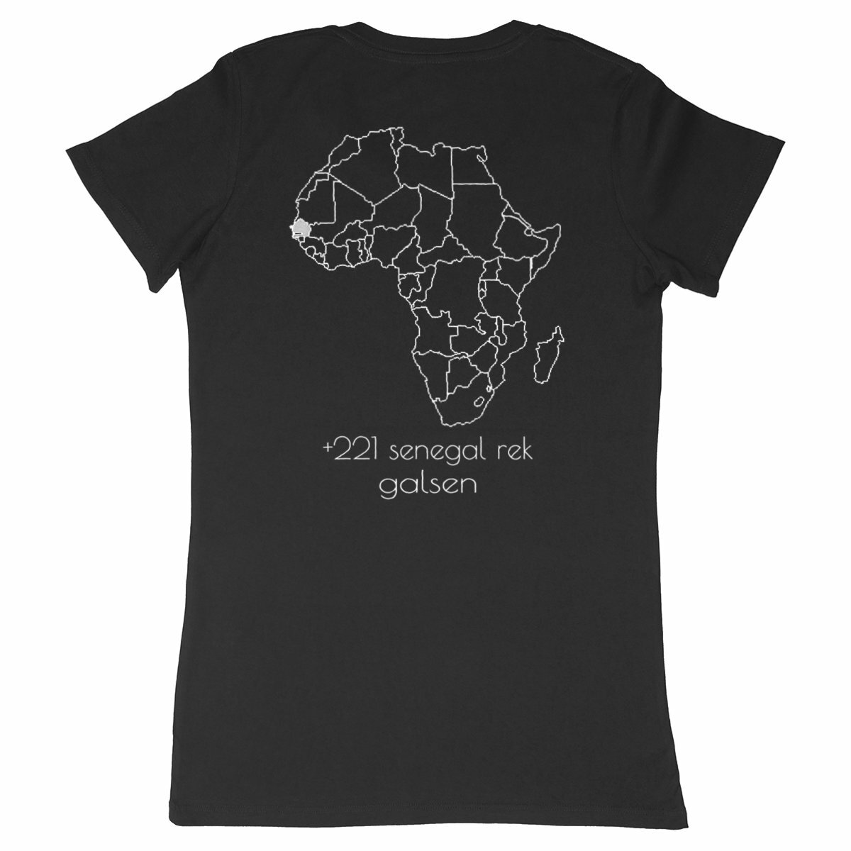 Image front T-shirt Femme Classique - Made In Immigration - Sénégal