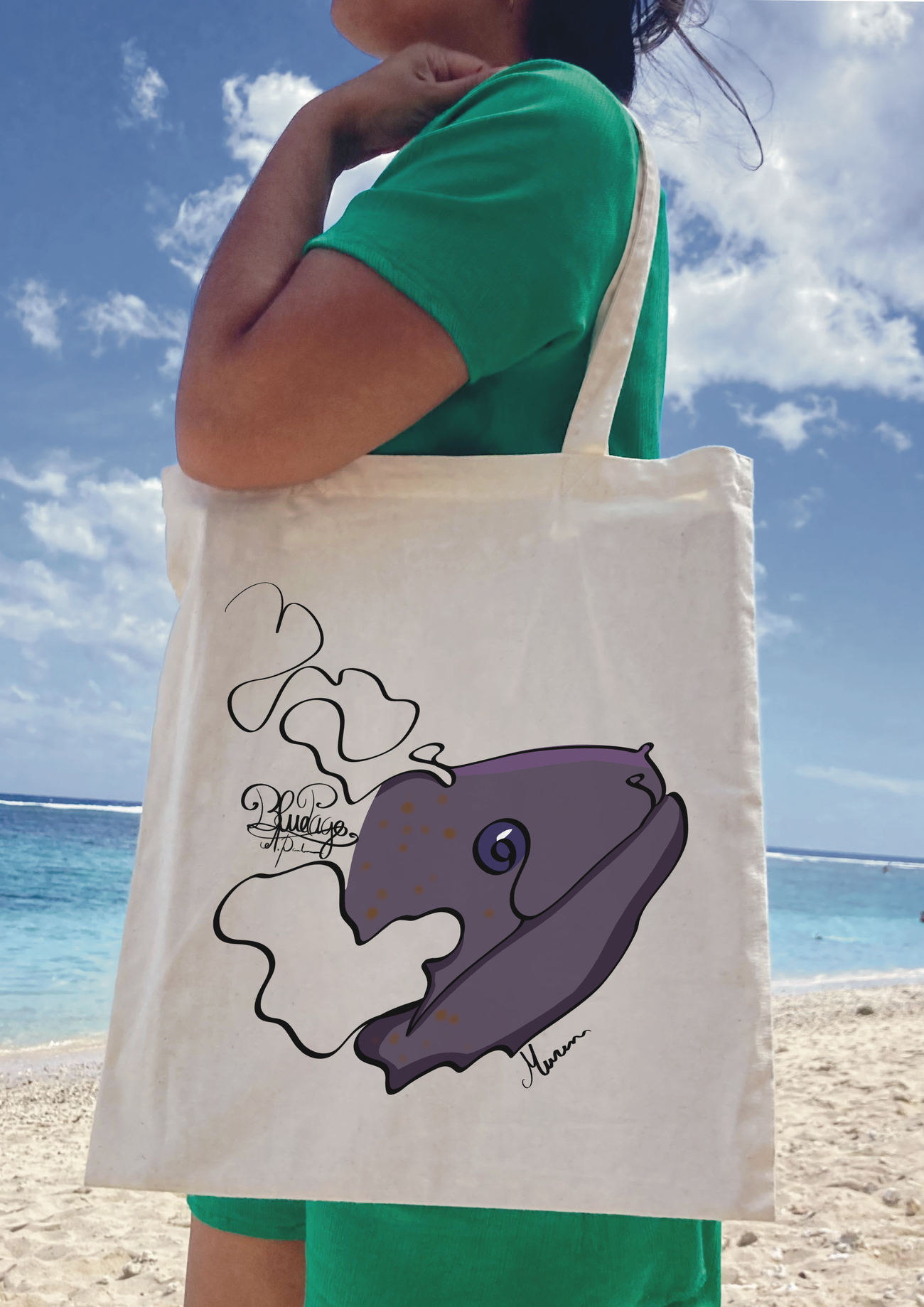 Image front Tote bag murène 