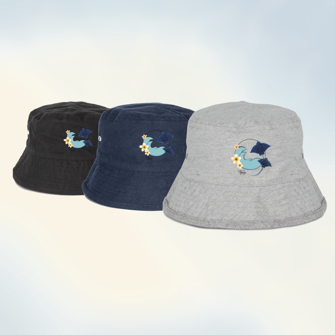 Image front Bob recyclé raie aigle et fleur de frangipanier 