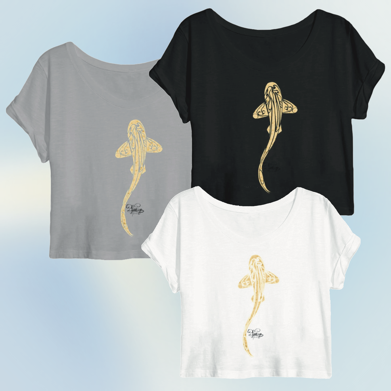 Image front Crop top - requin léopard 