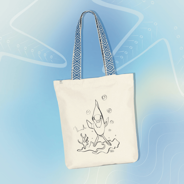 Image back Tote bag ethnique demoiselles a 3 bandes 