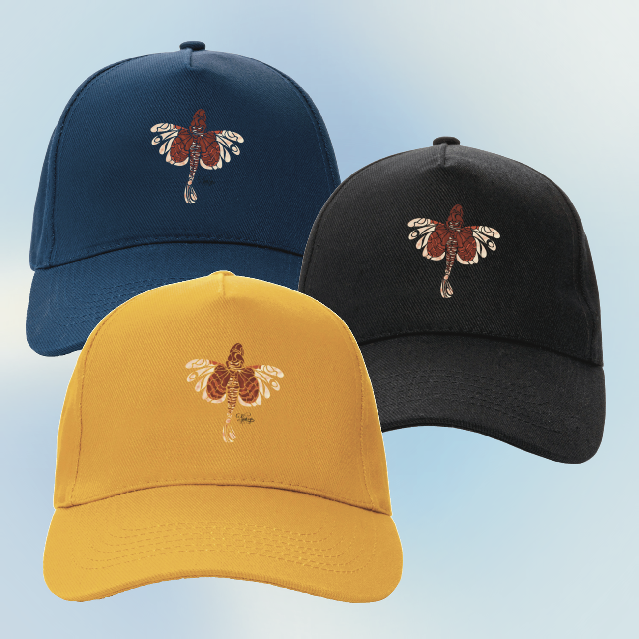 Image front Casquette recyclée - tribal poisson lion (ptéroïs)