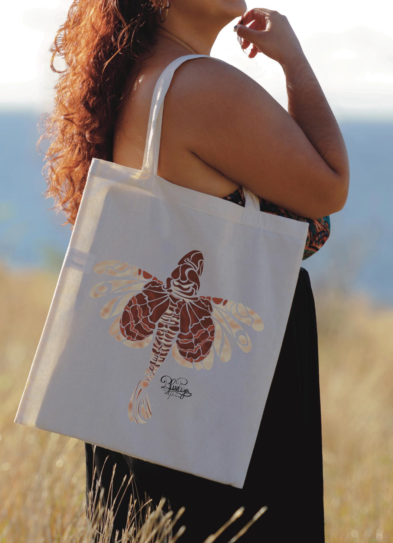 Image front Tote bag- tribal poisson lion (ptéroïs) 