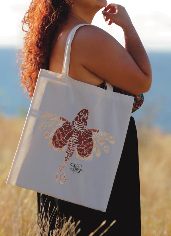 Image front Tote bag- tribal poisson lion (ptéroïs) 
