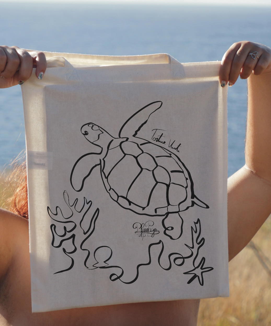 Image front Tote bag tortue marine 