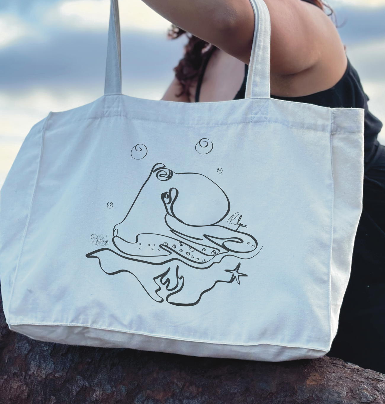 Image front Grand Tote bag poulpe