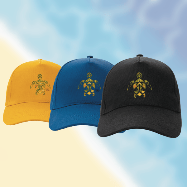 Image front Casquette recyclée -tribal tortue marine 