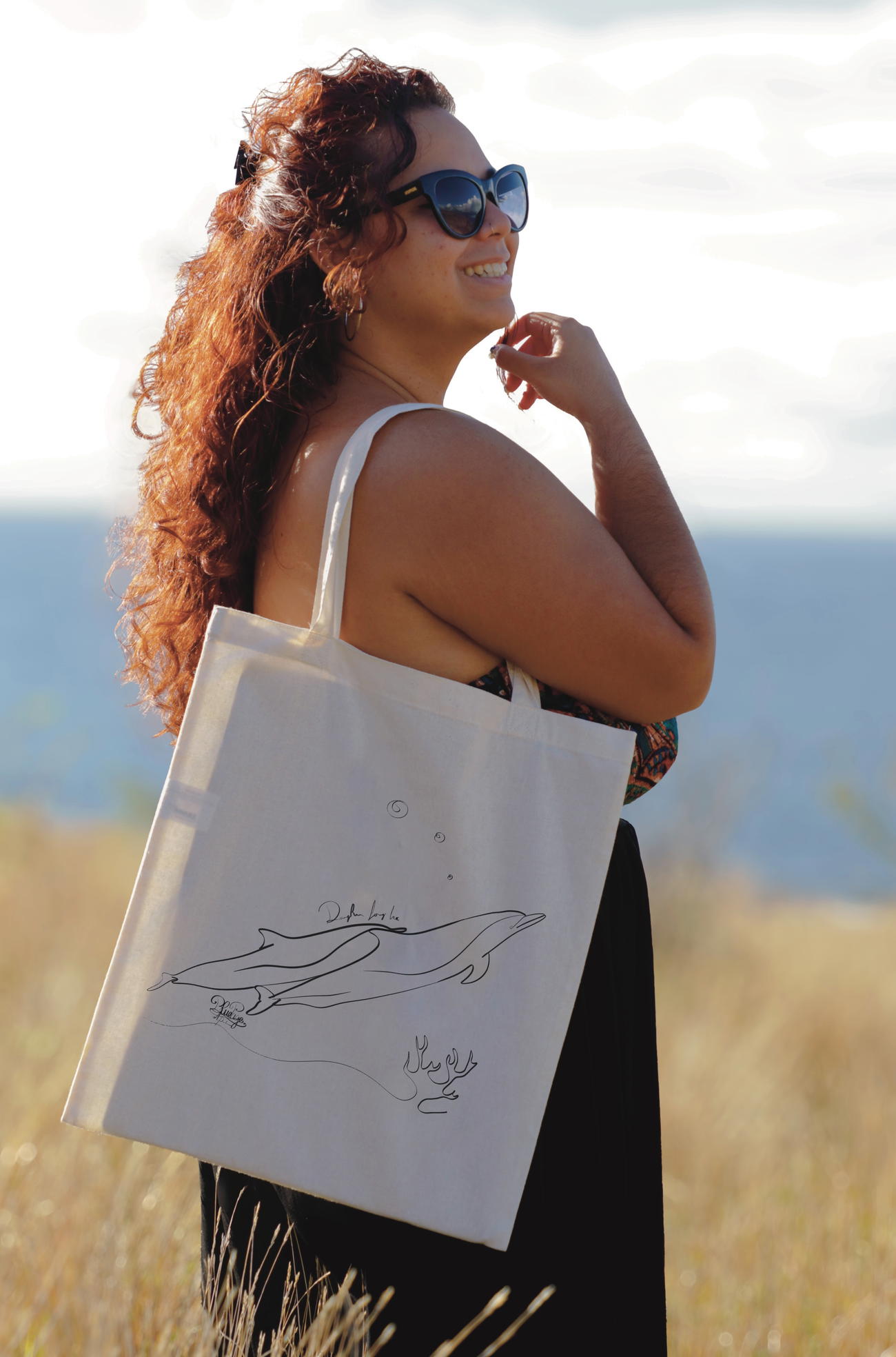 Image front Tote bag duo dauphin long bec 