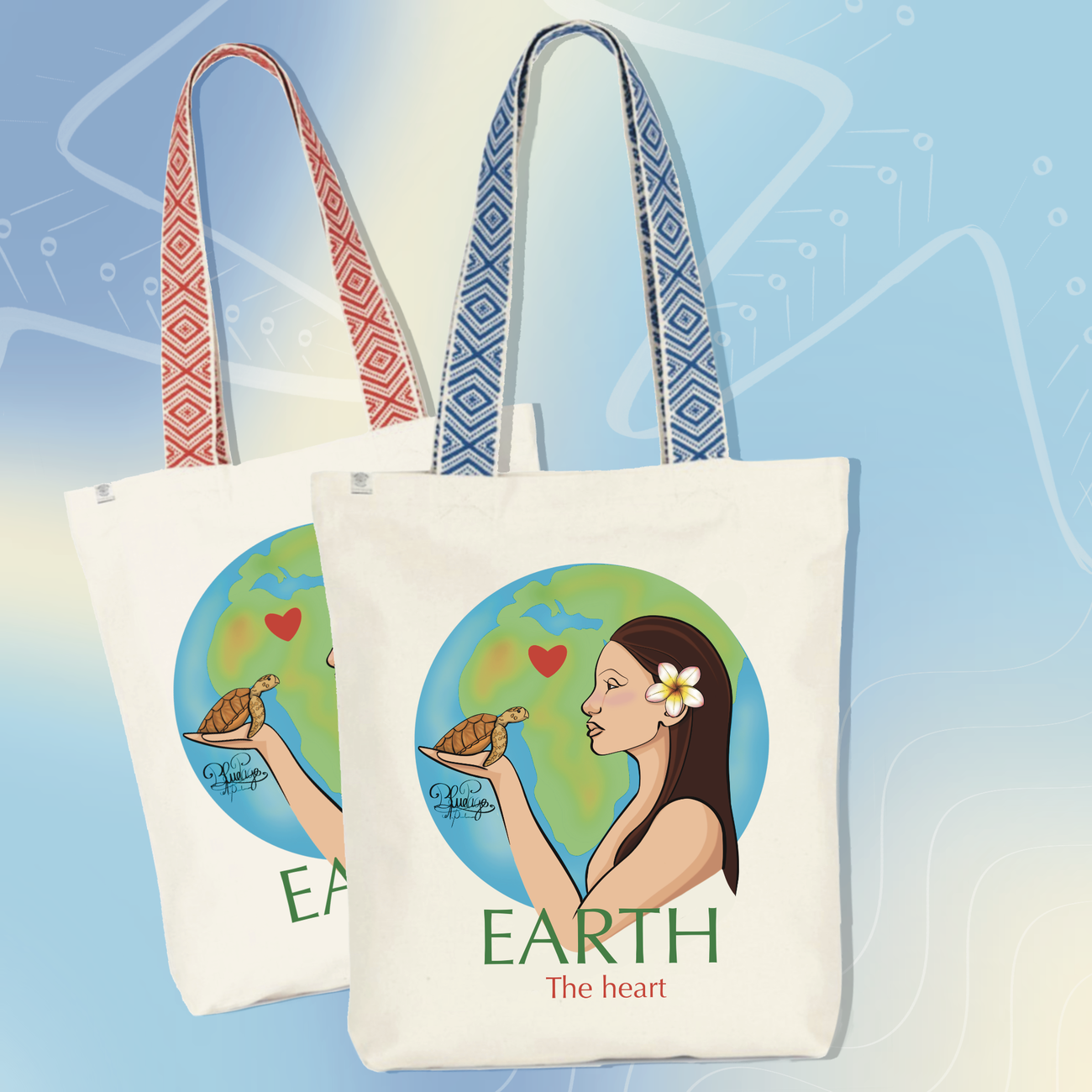 Image front Tote bag ethnique - Amour de la nature 