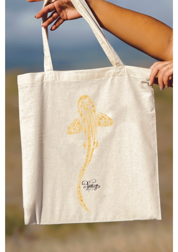 Image front Tote bag épais - requin léopard 
