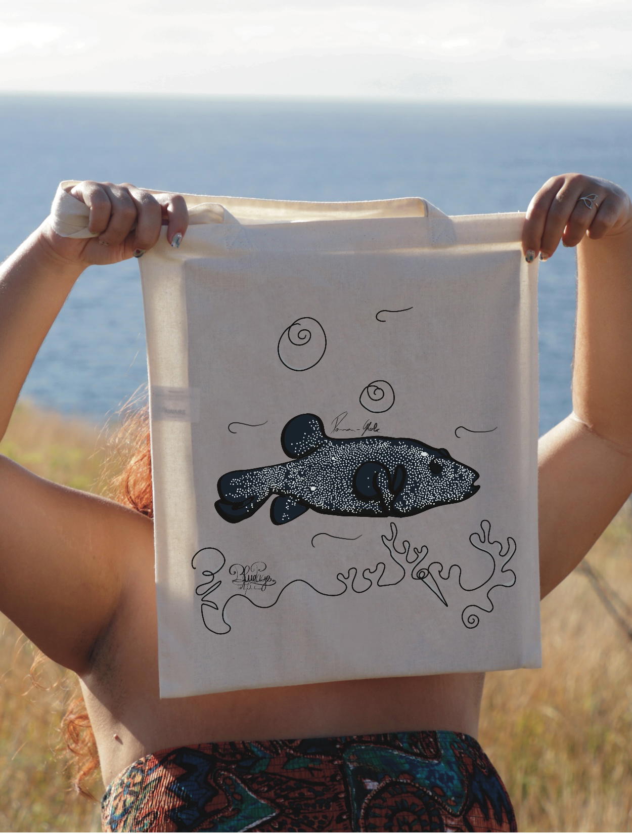 Image front Tote bag - poisson ballon 