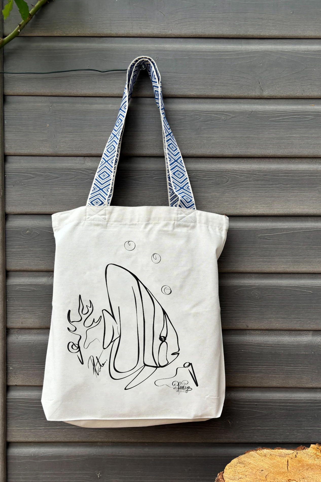 Image front Tote bag ethnique platax 