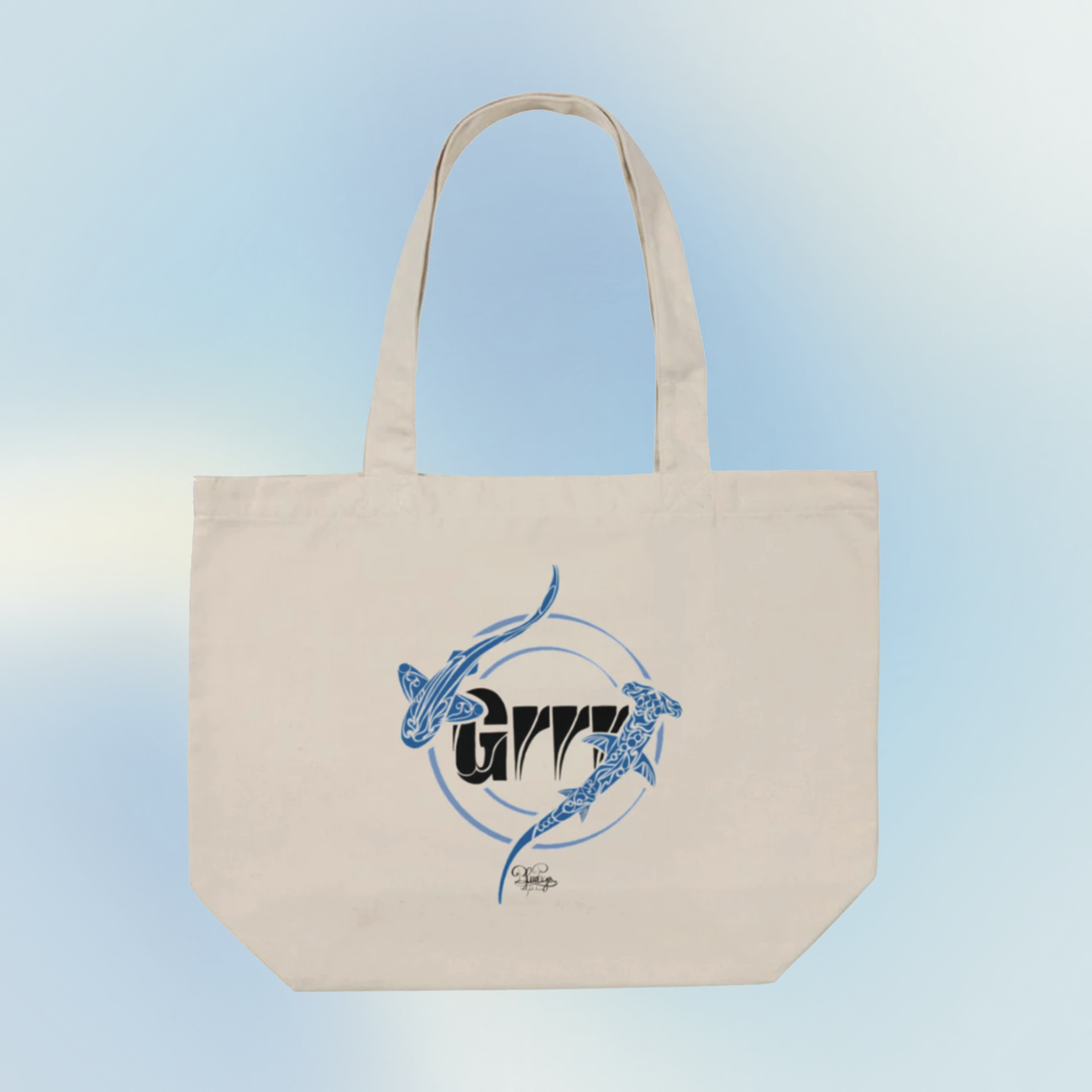 Image front Grand Tote bag ethnique-grr les requins