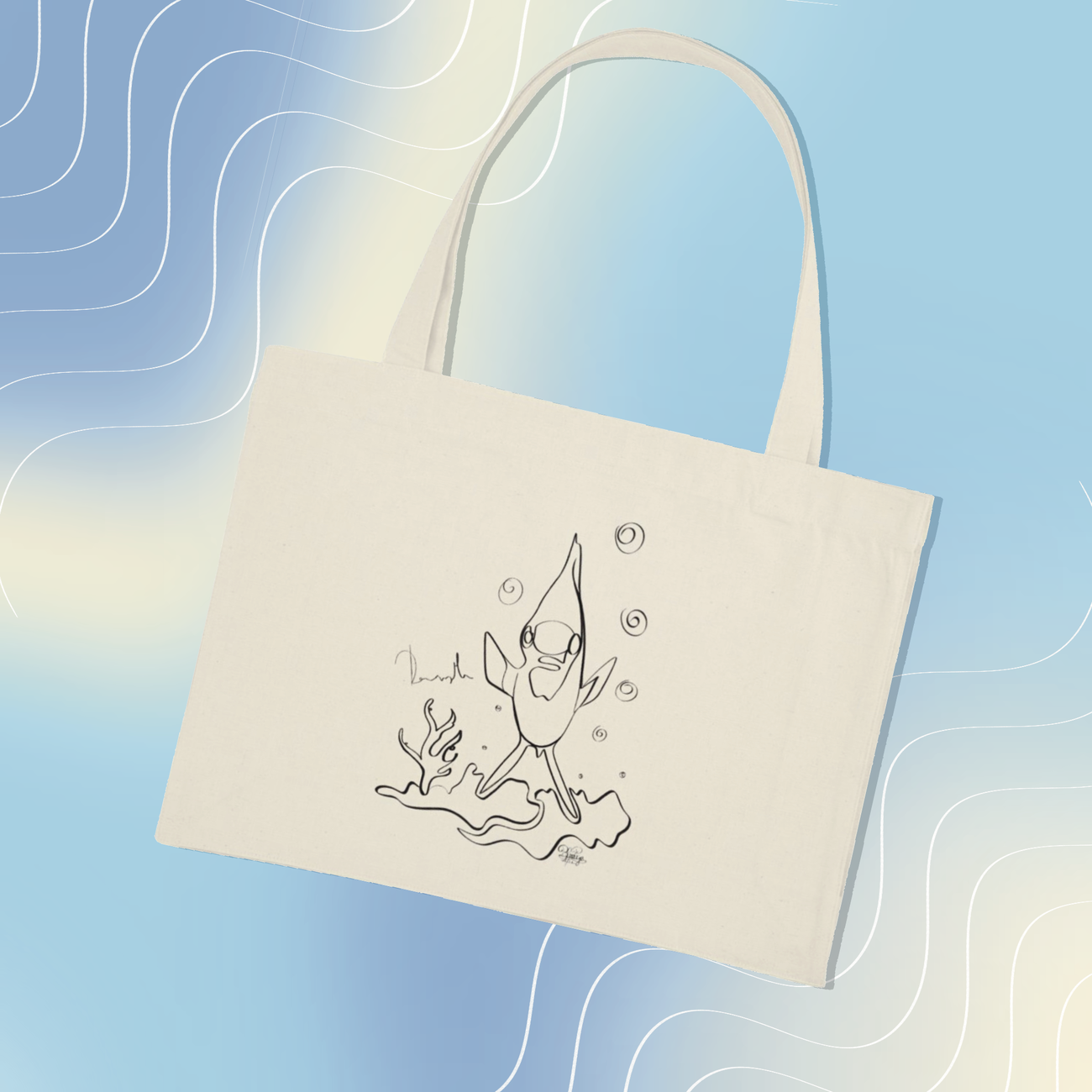 Image front Grand Tote bag demoiselle a 3 bandes 