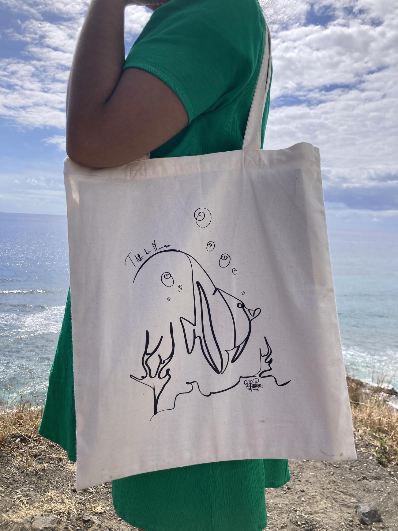 Image back Tote bag poisson idole des maures 