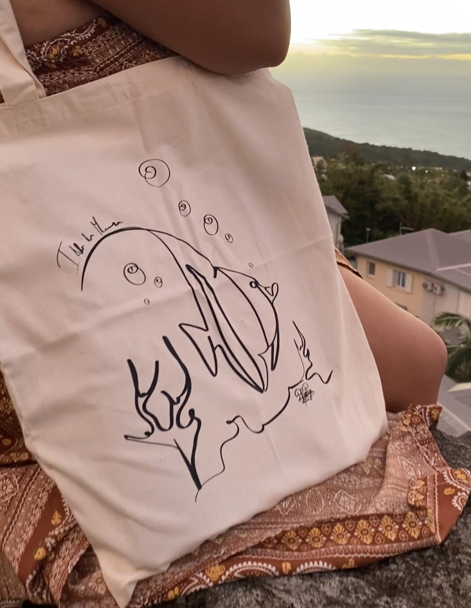 Image front Tote bag poisson idole des maures 