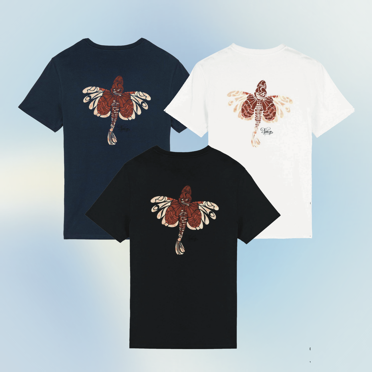 Image front T-shirt - tribal poisson lion (ptéroïs)