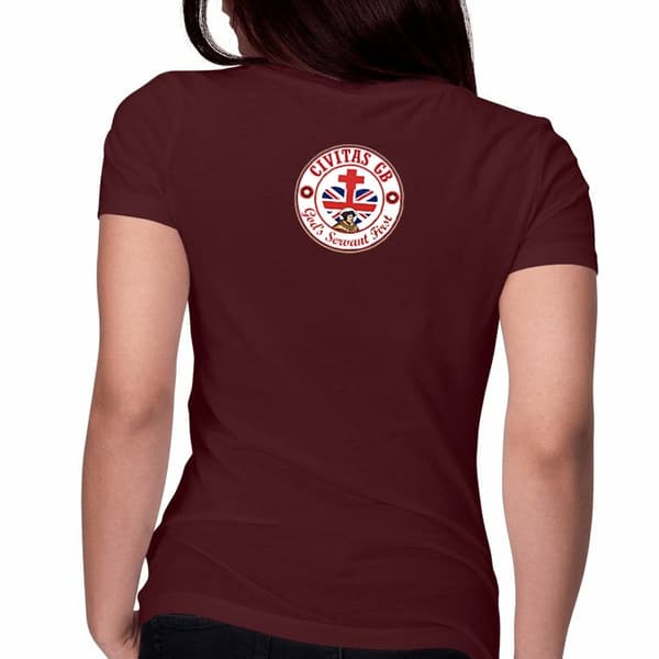 Image front T-shirt Femme _ GB blanc _ dos