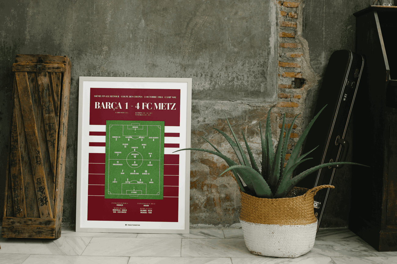 Image back Affiche souvenir match Barça vs FC Metz 84 - Foot Nostalgie