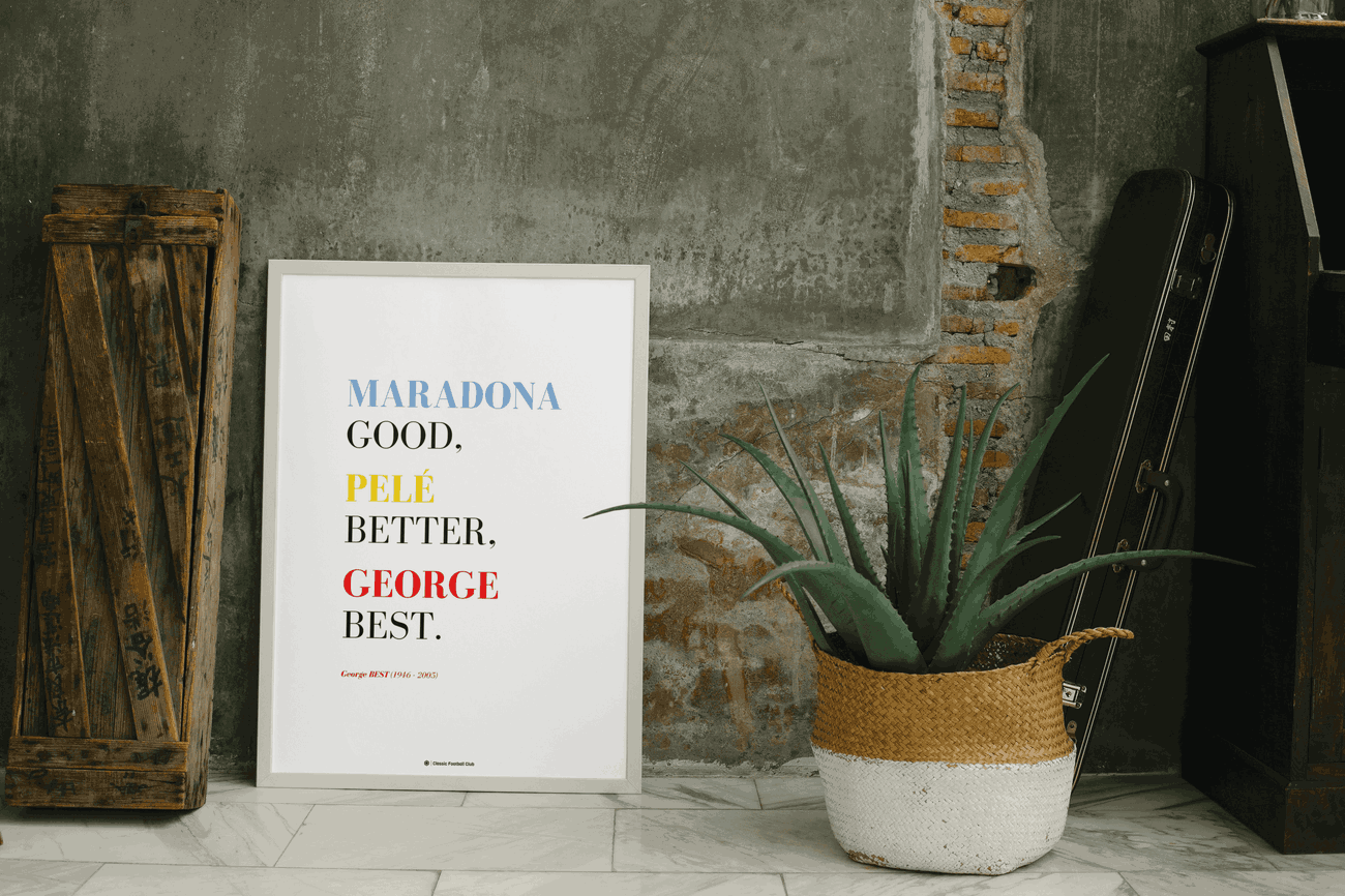 Image back Affiche citation Georges Best - Simply the Best - Foot Nostalgie