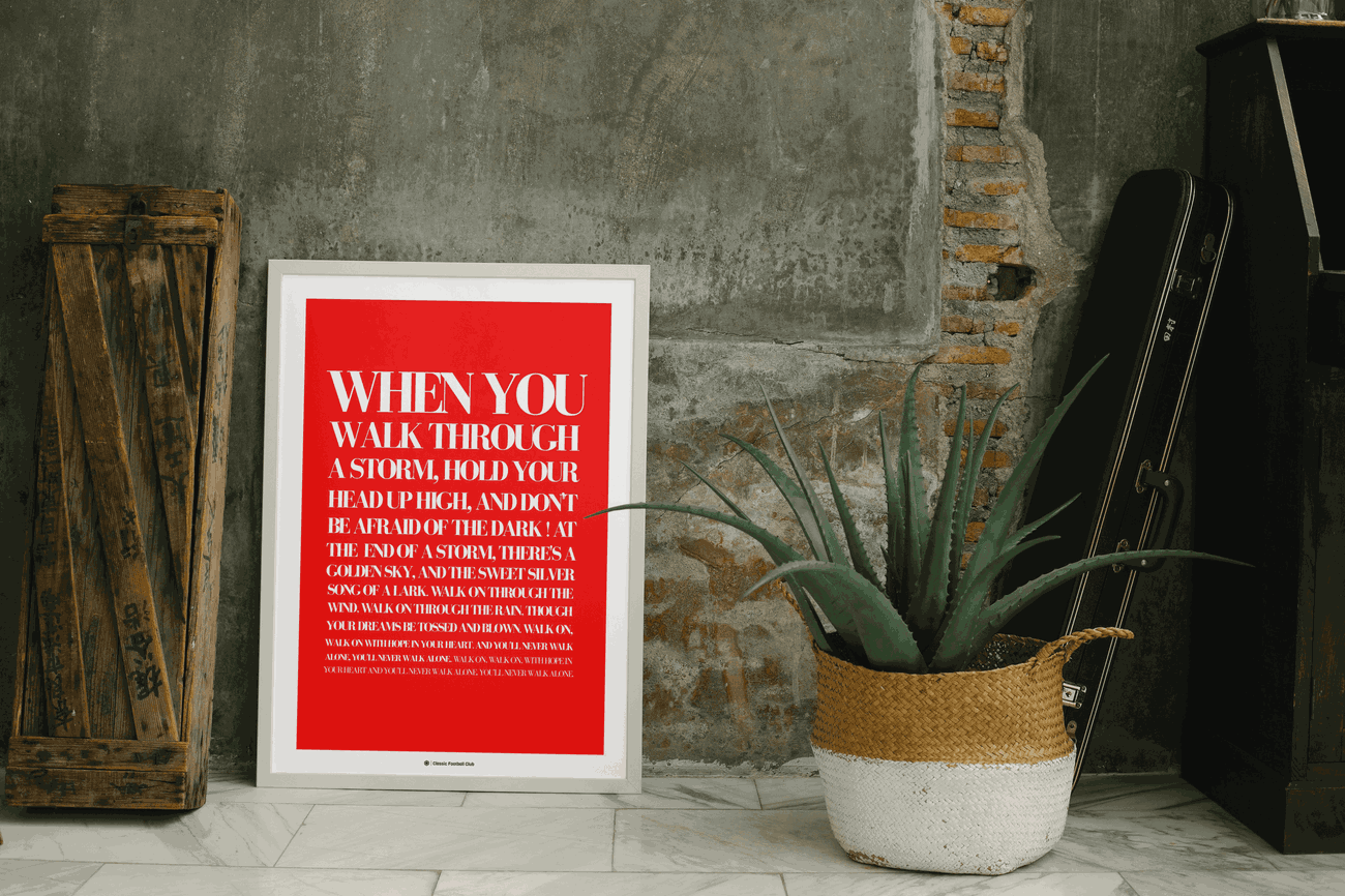 Image back Affiche déco - Chanson You'll never walk alone ♫♫♫ - Foot nostalgie 