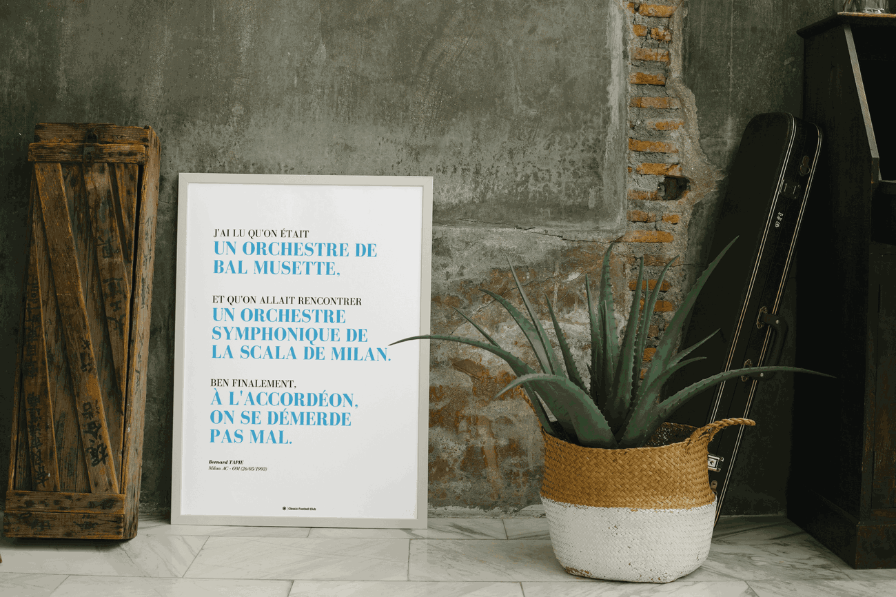 Image back Affiche citation Bernard Tapie - Le bal de Munich - Foot nostalgie