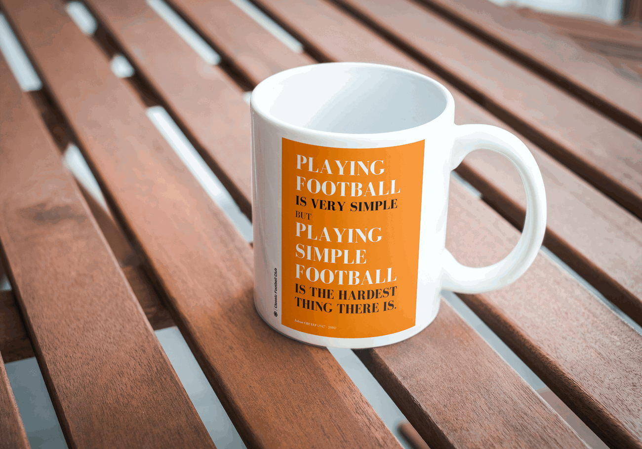 Image front Mug phrase culte - L'évangile du football selon JC - Foot nostalgie