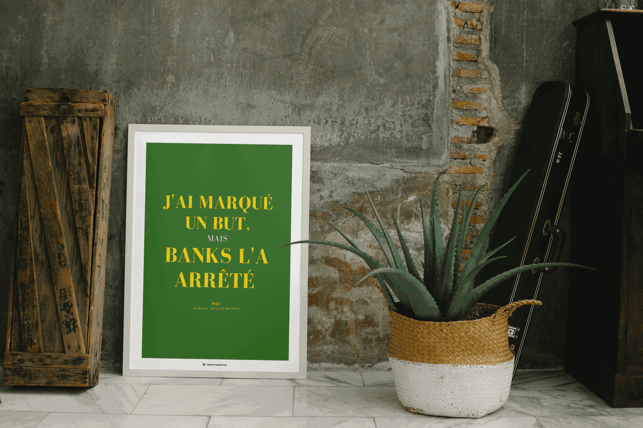 Image back Affiche citation Pelé - L'arrêt du siècle - Foot Nostalgie