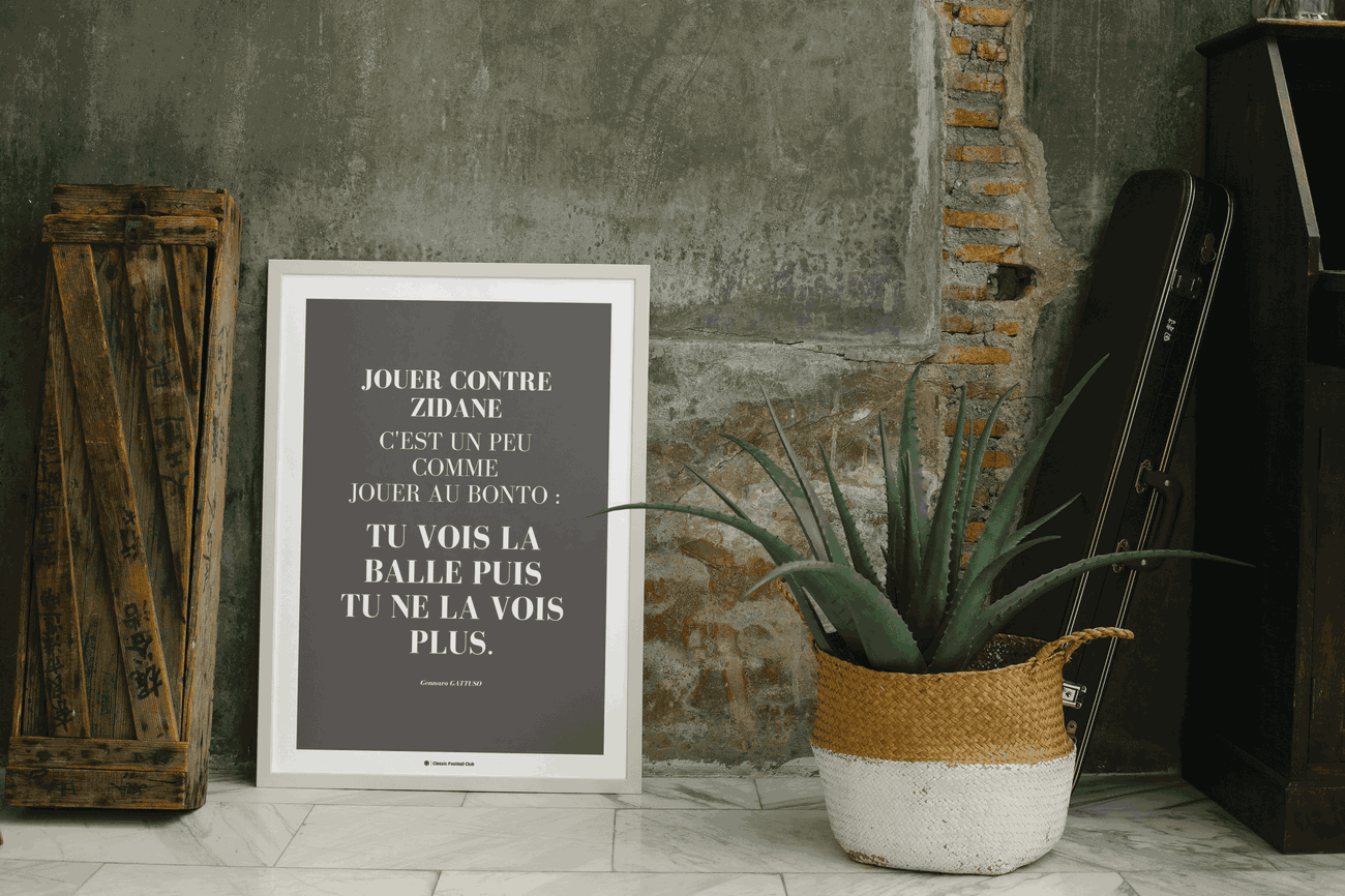 Image back Affiche citation Gennaro Gattuso - Zidane le magicien - Foot nostalgie