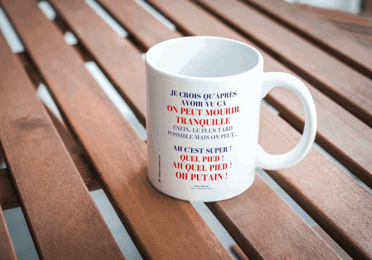 Image front Mug phrase culte - Thierry Roland - Foot nostalgie