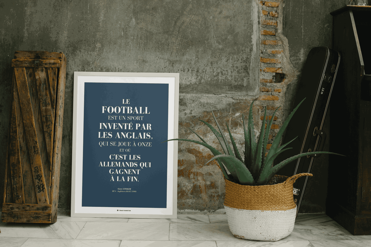 Image back Affiche citation Gary Lineker - Le seum version anglaise - Foot nostalgie