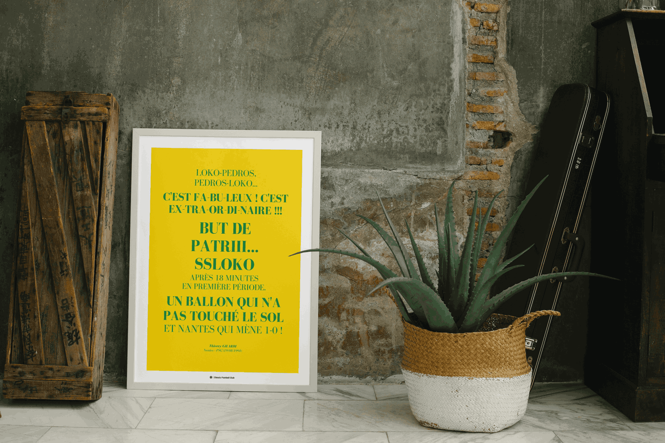 Image back Affiche citation Thierry Gilardi - Jeu à la nantaise - Foot nostalgie