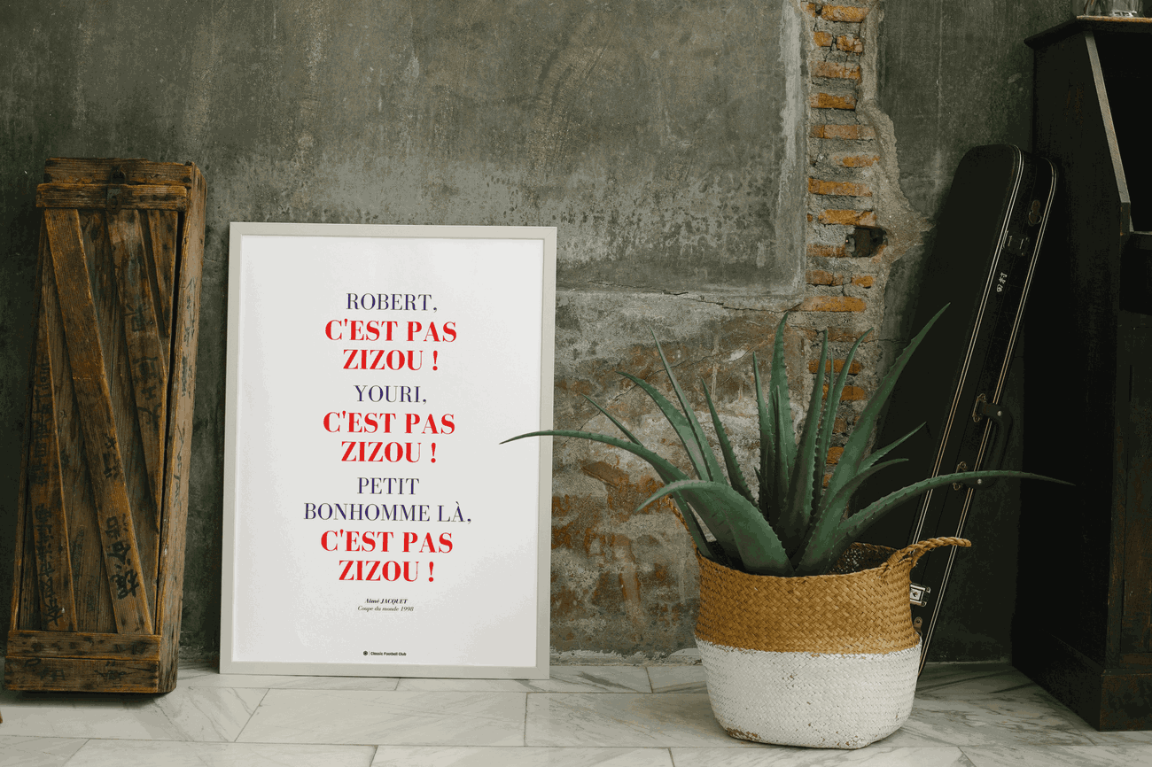 Image back Affiche citation Aimé Jacquet - Petit bonhomme - Foot nostalgie