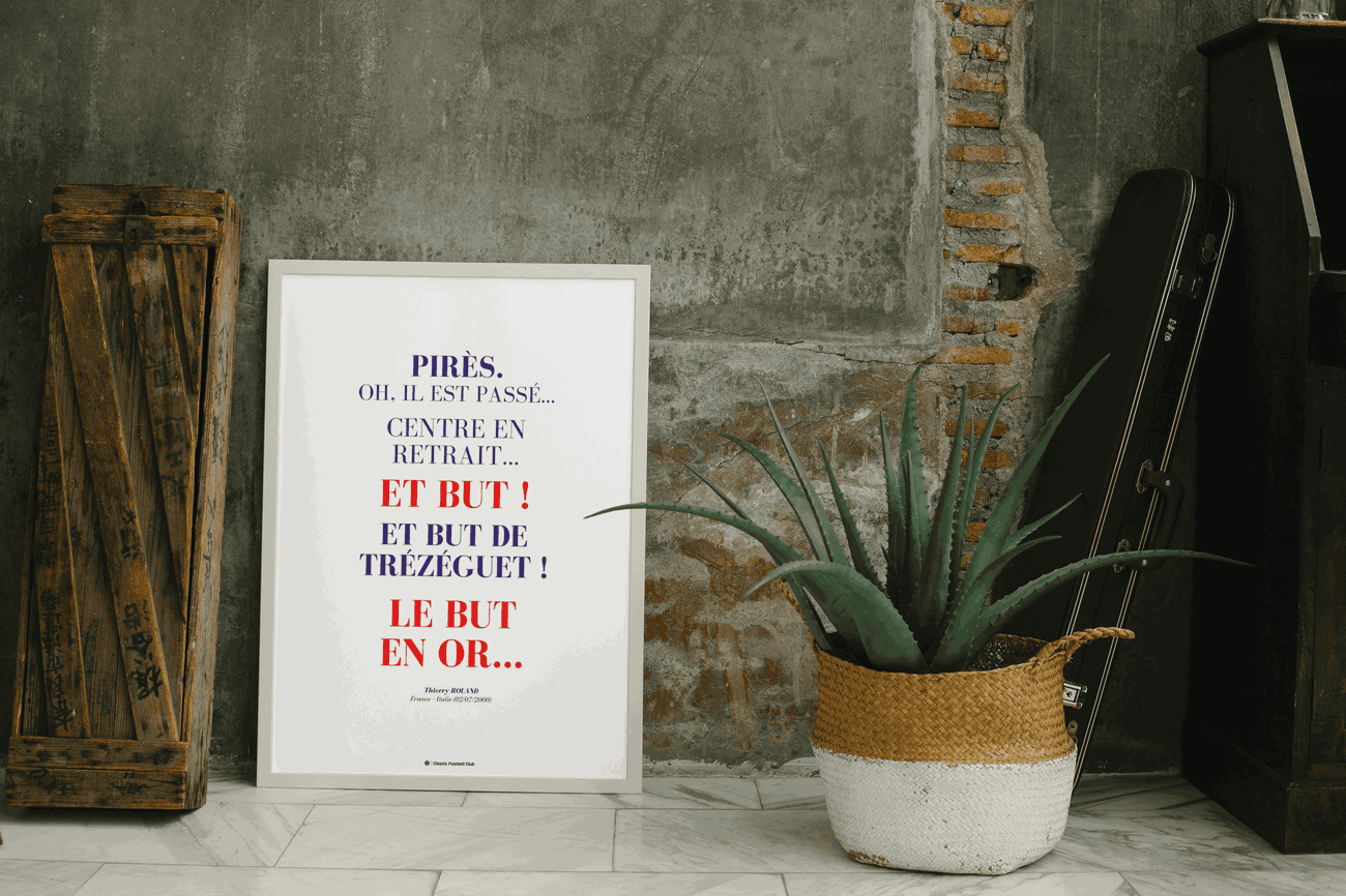 Image back Affiche citation Thierry Roland - But en or - Foot nostalgie