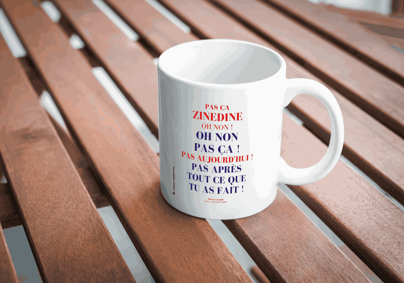 Image front Mug phrase culte - Thierry Gilardi - Foot rétro