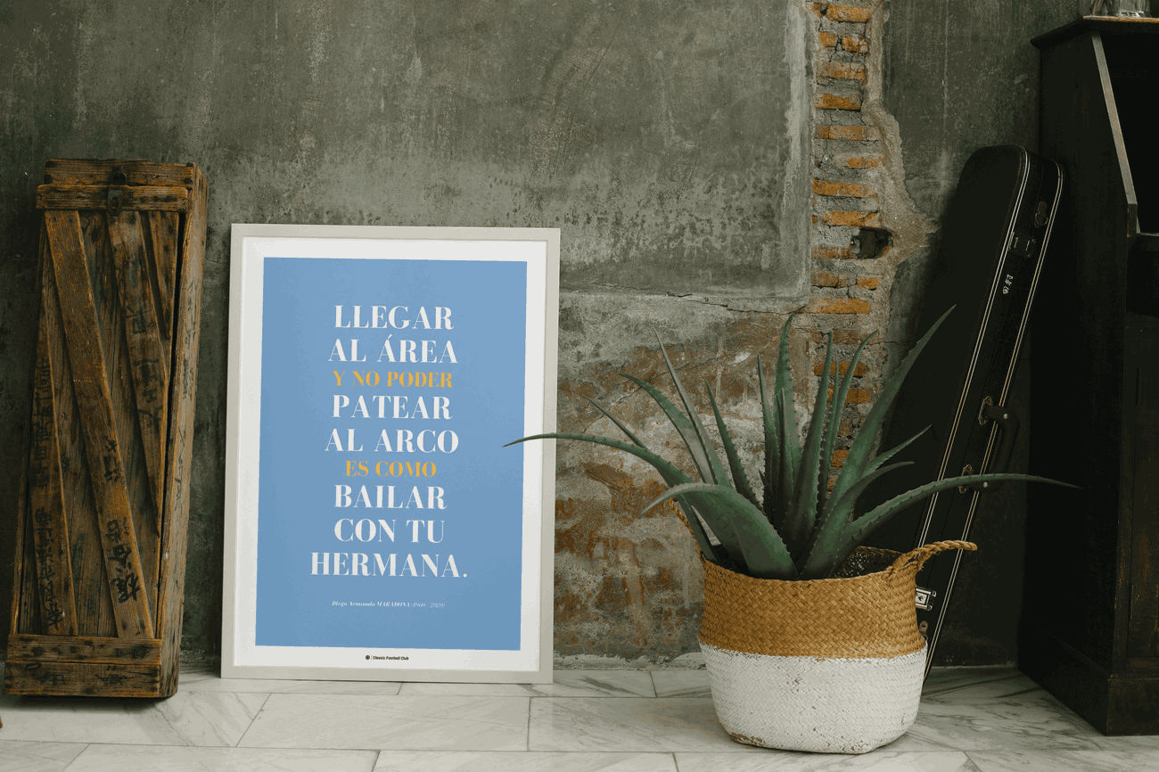 Image back Affiche citation Diego Maradona (VO) - Danse avec la star - Foot nostalgie