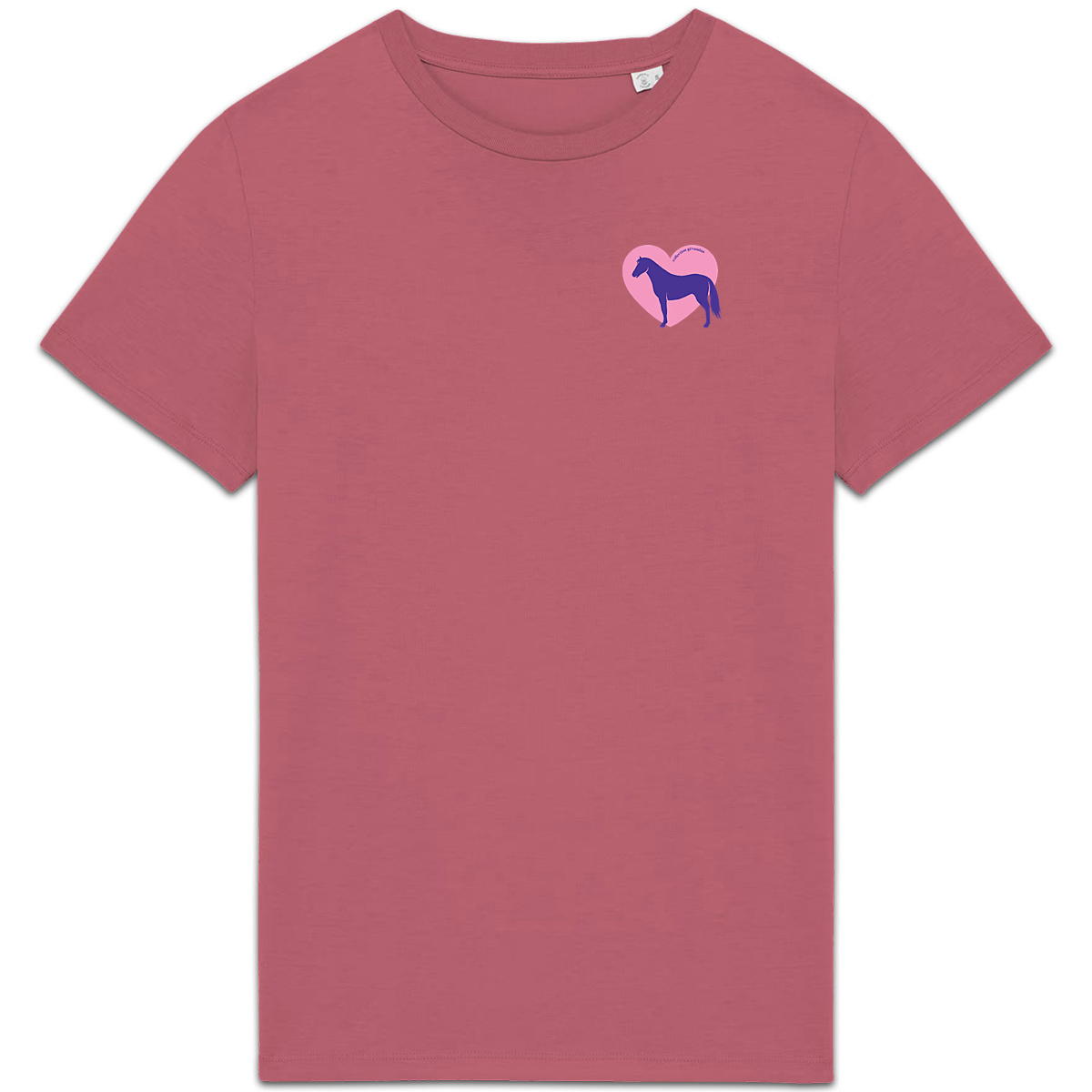Image front T-Shirt BIO Cœur de Cheval - Couleur personnalisable