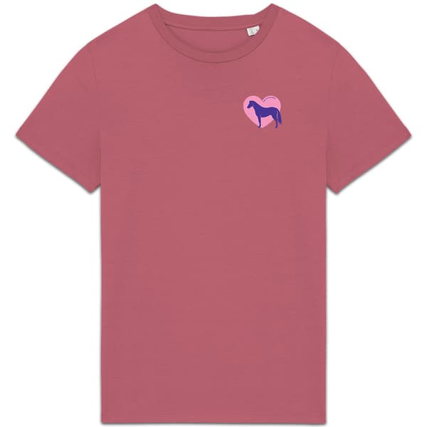 Image front T-Shirt BIO Cœur de Cheval - Couleur personnalisable