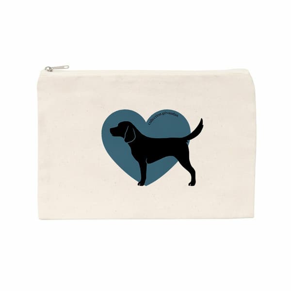 Image front Pochette Cœur de Beagle - Couleur personnalisable