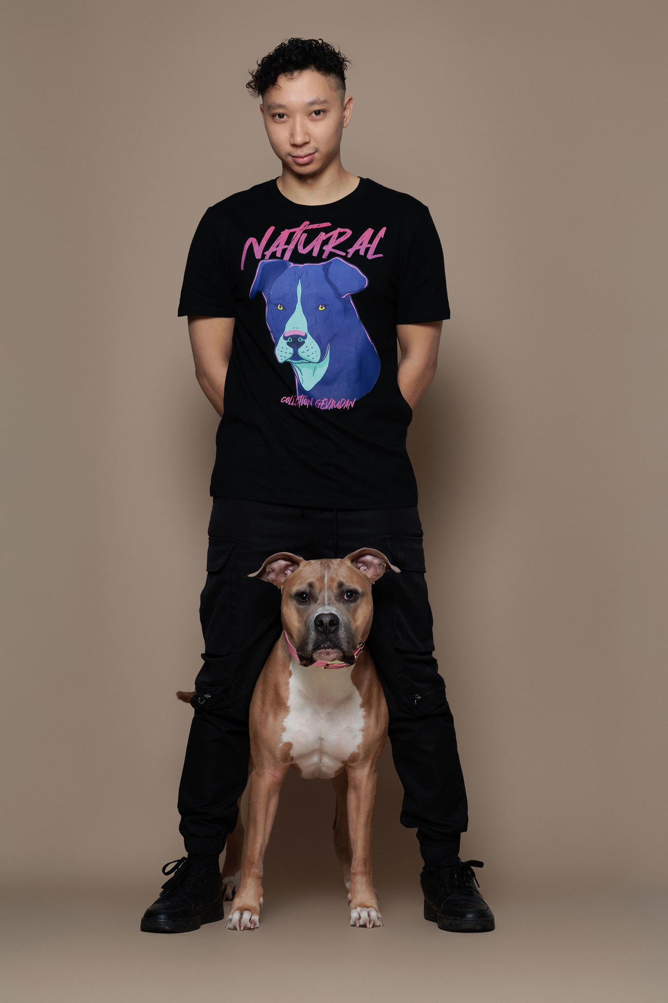 Image back T-Shirt BIO Natural Amstaff